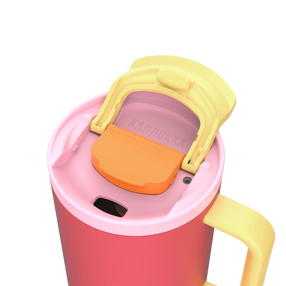 Kubek termiczny ze słomką termos podróżny Kambukka Rio 950ml - Pink Papaya 3/7