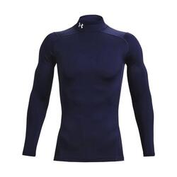 Maillot de compression à manches longues Under Armour ColdGear Mock Bleu marine