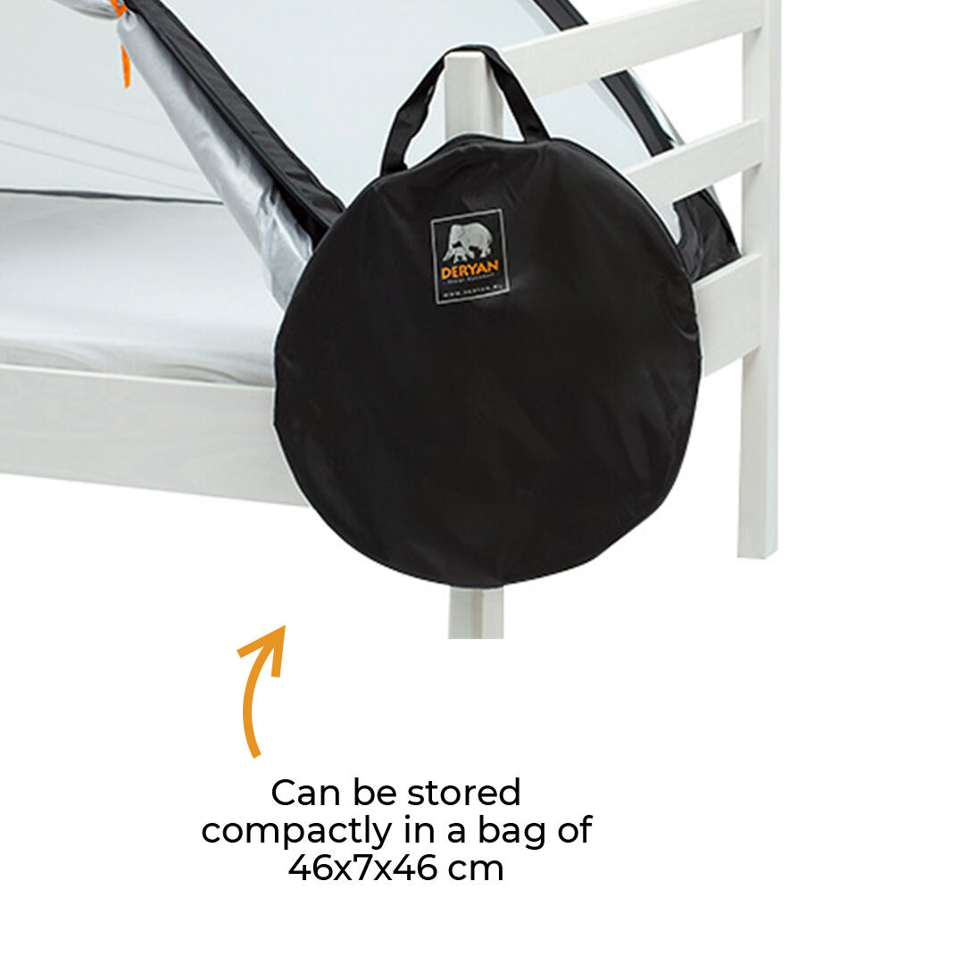 Luxus Bettzelt Moskitonetz - Pop Up - 200x90cm - Schwarz 4/5