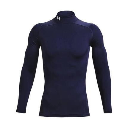 Maillot de compression à manches longues Under Armour ColdGear Mock Bleu marine