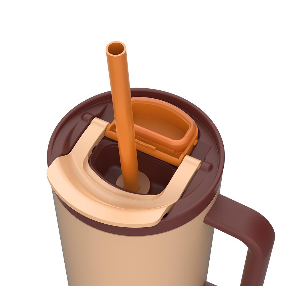 Kubek termiczny ze słomką termos podróżny Kambukka Rio 950ml - Almond Dream 3/7