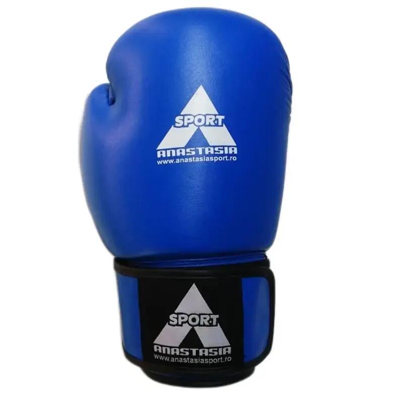 Manusi box lupta Anastasia, piele naturala, albastre, marime 12 OZ 5/12