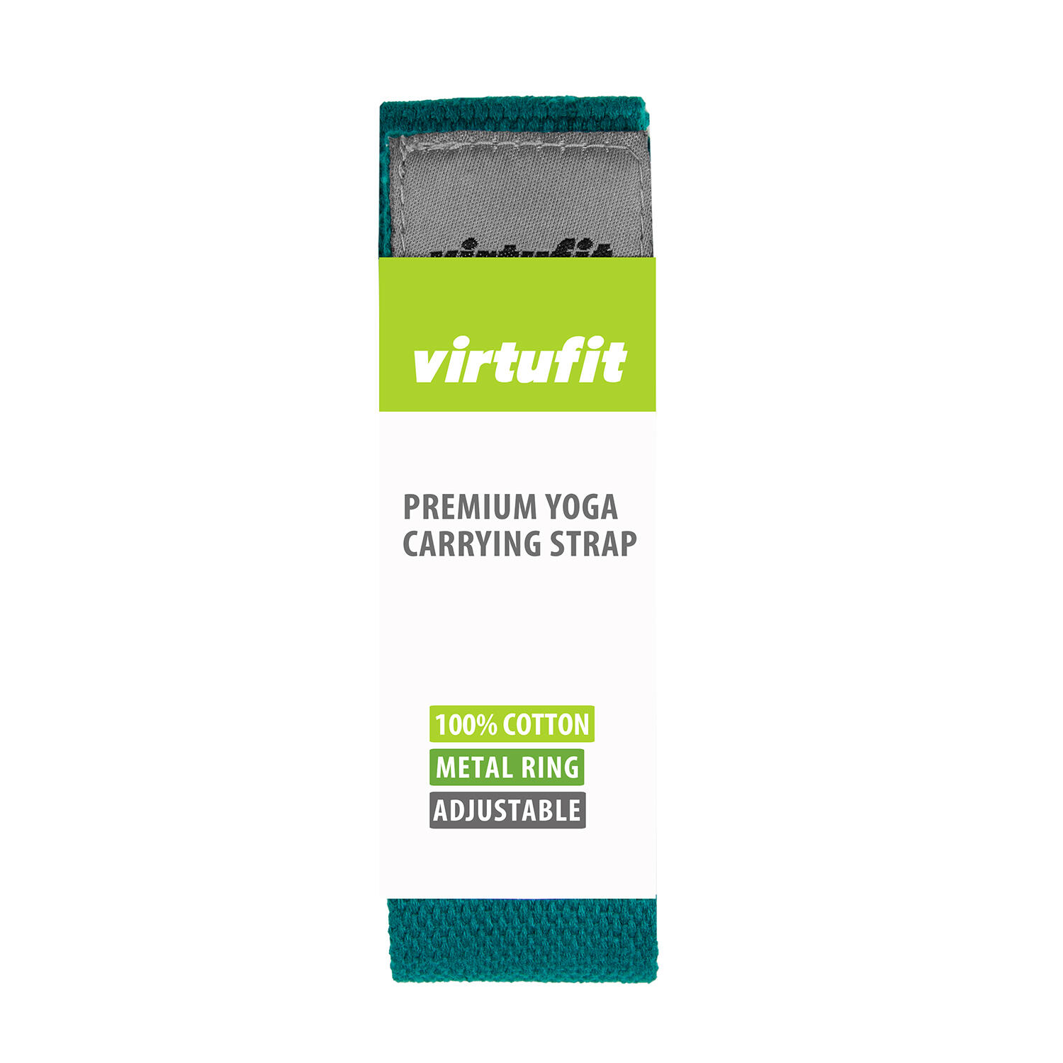 Premium Yoga Mat Draagriem - Katoen - Ocean Green 5/7