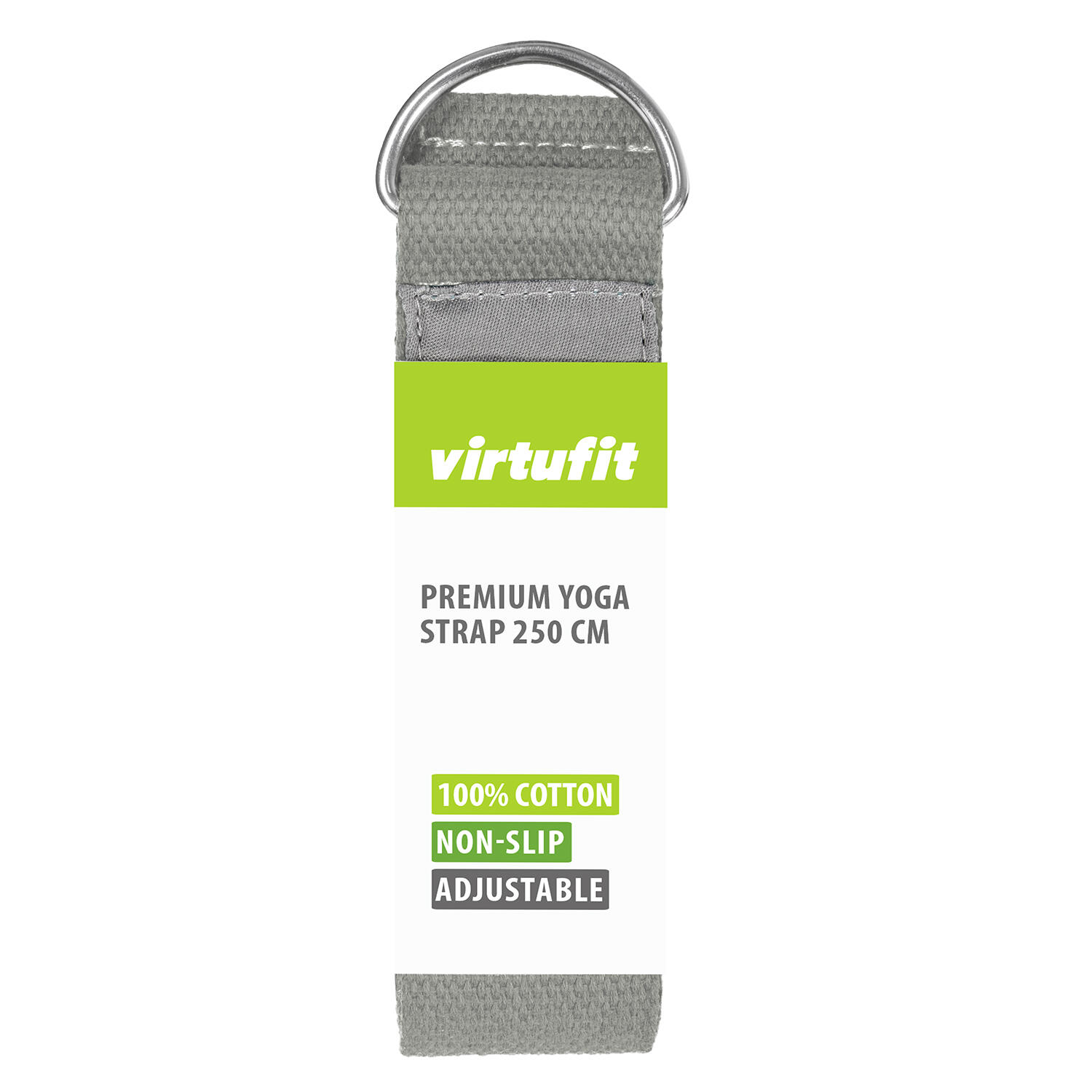 Centura Yoga VirtuFit Premium Yoga Belt - 250 cm - Gri 2/15