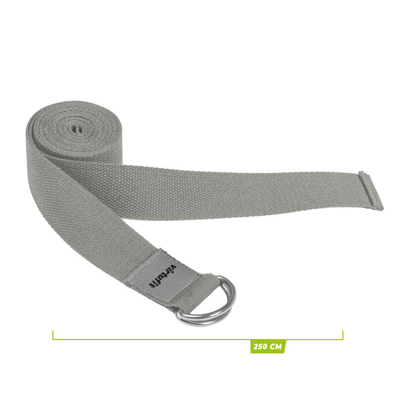 Centura Yoga VirtuFit Premium Yoga Belt - 250 cm - Gri