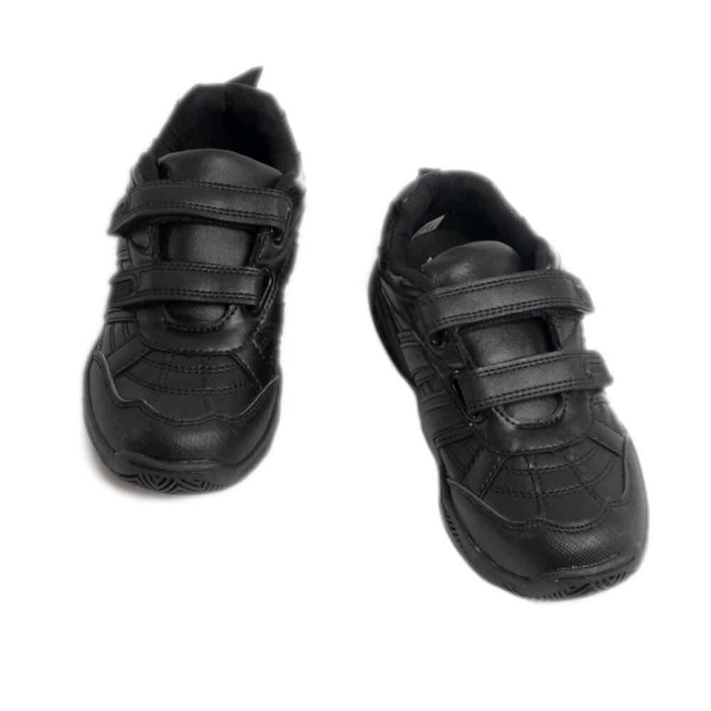 Kids Unisex Fusion II Touch Fastening Sport Trainers (Black) 5/5