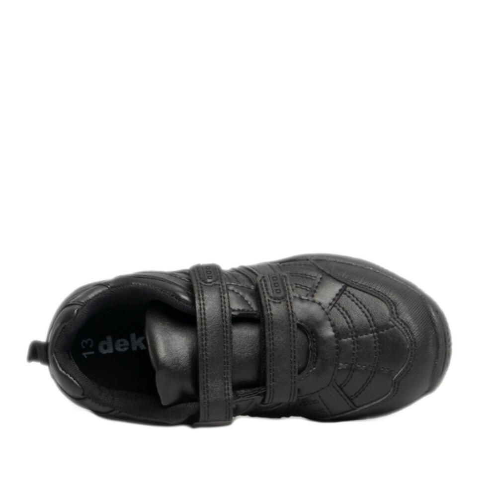 Kids Unisex Fusion II Touch Fastening Sport Trainers (Black) 4/5
