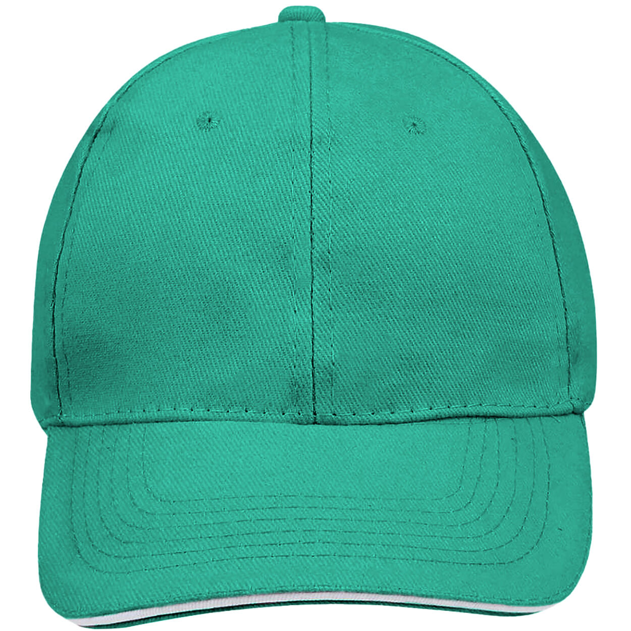 Unisex Buffalo 6 Panel Baseball Cap (Turquoise/White) 3/4