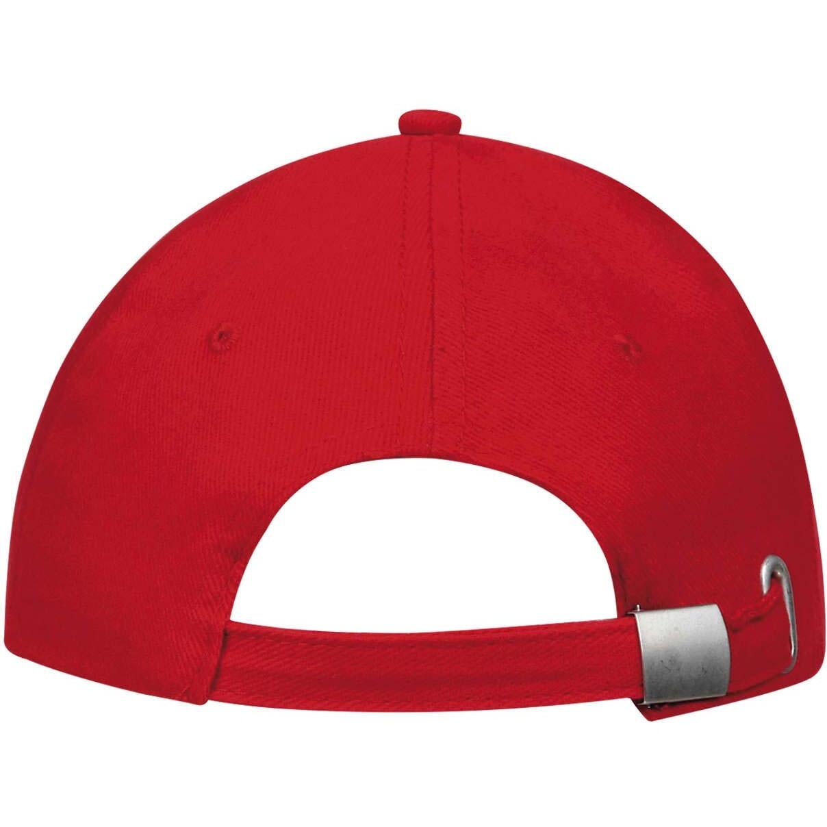 Unisex Buffalo 6 Panel Baseball Cap (Red/White) 2/5