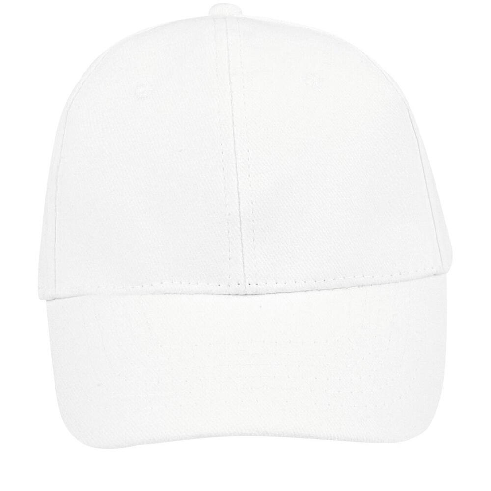 Unisex Buffalo 6 Panel Baseball Cap (White) 4/5