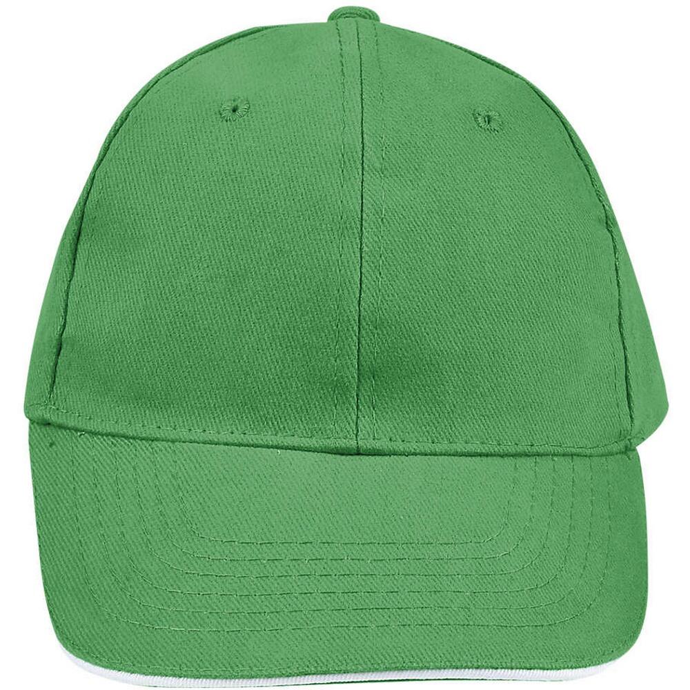 Unisex Buffalo 6 Panel Baseball Cap (Kelly Green/White) 4/5