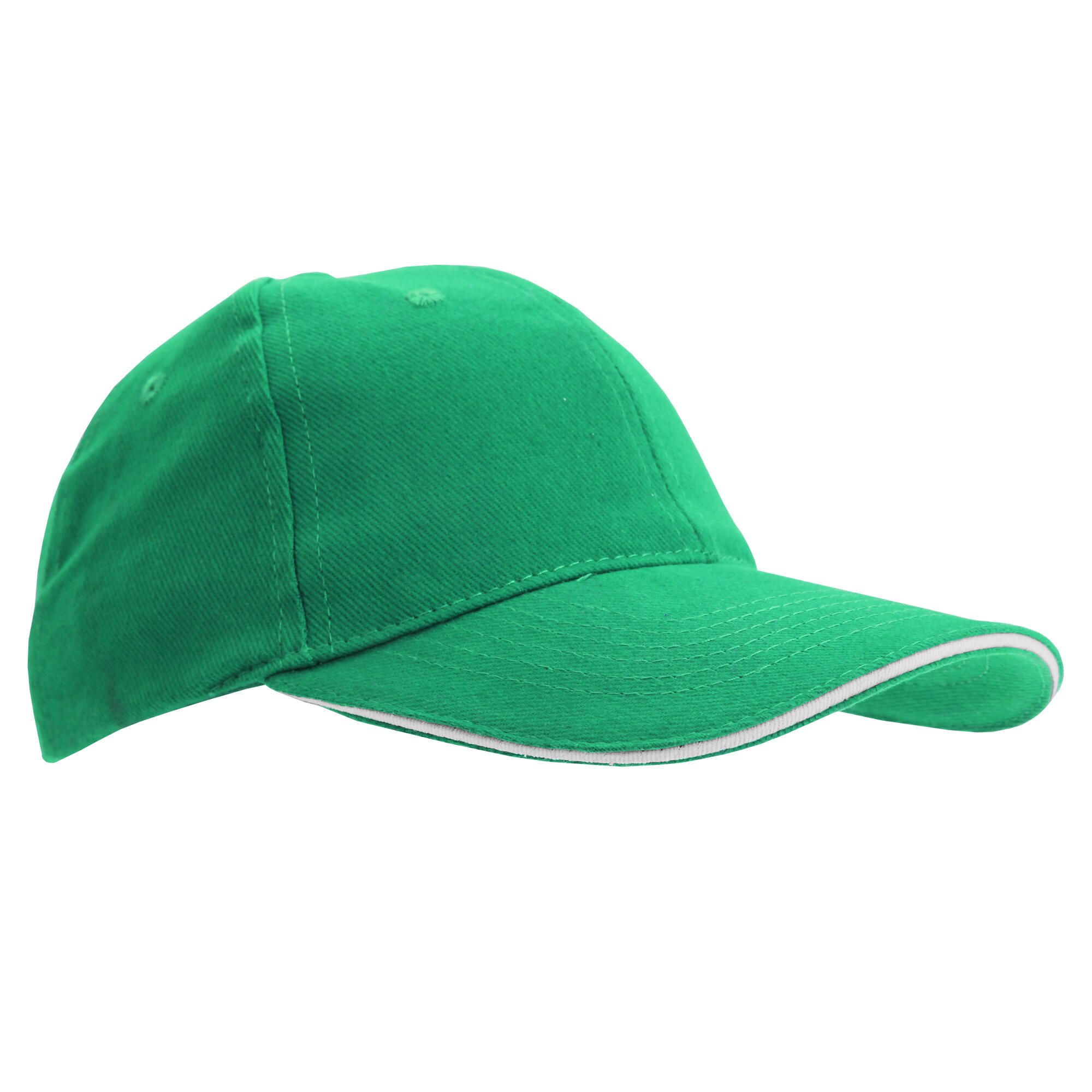 SOL'S Unisex Buffalo 6 Panel Baseball Cap (Kelly Green/White)