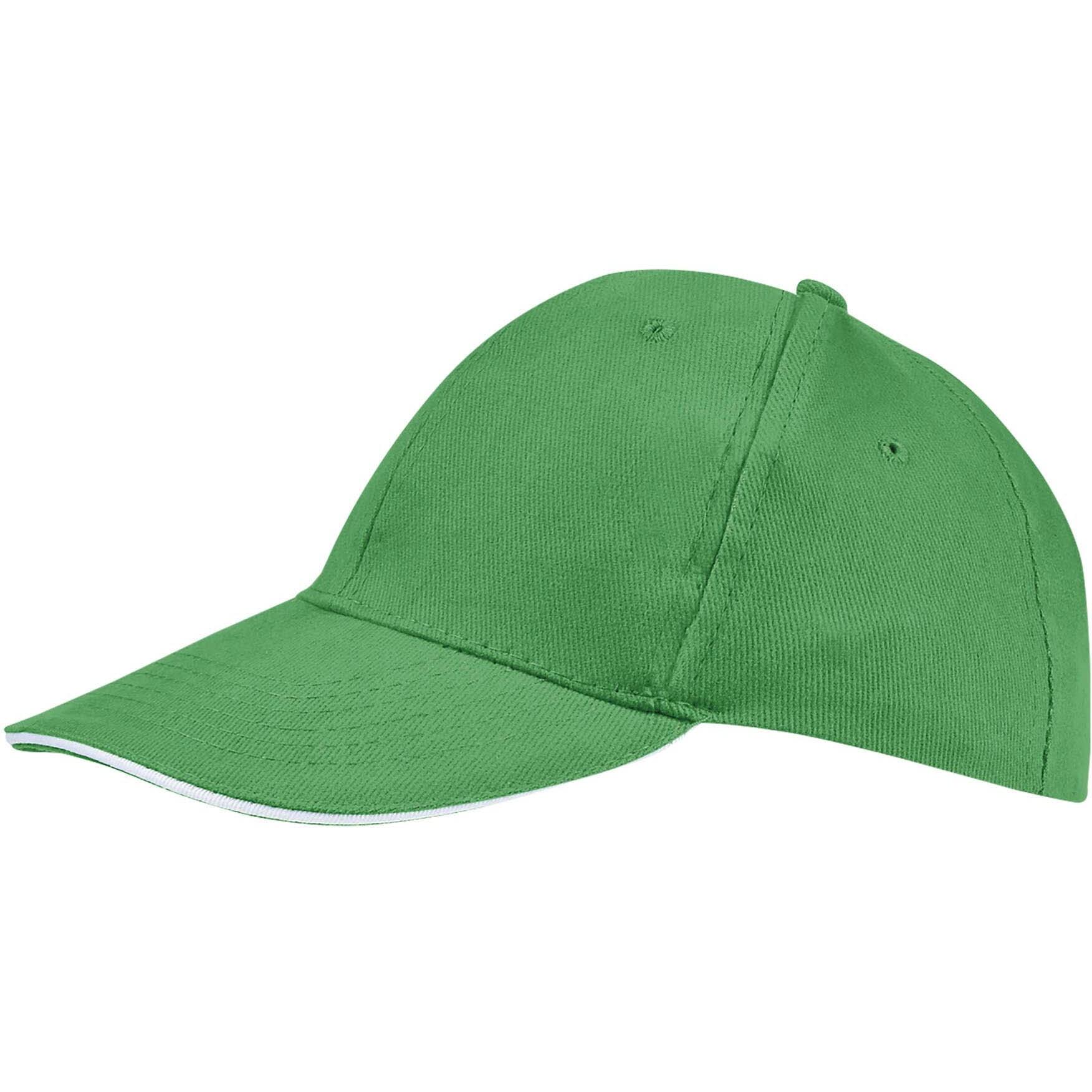 Unisex Buffalo 6 Panel Baseball Cap (Kelly Green/White) 3/5