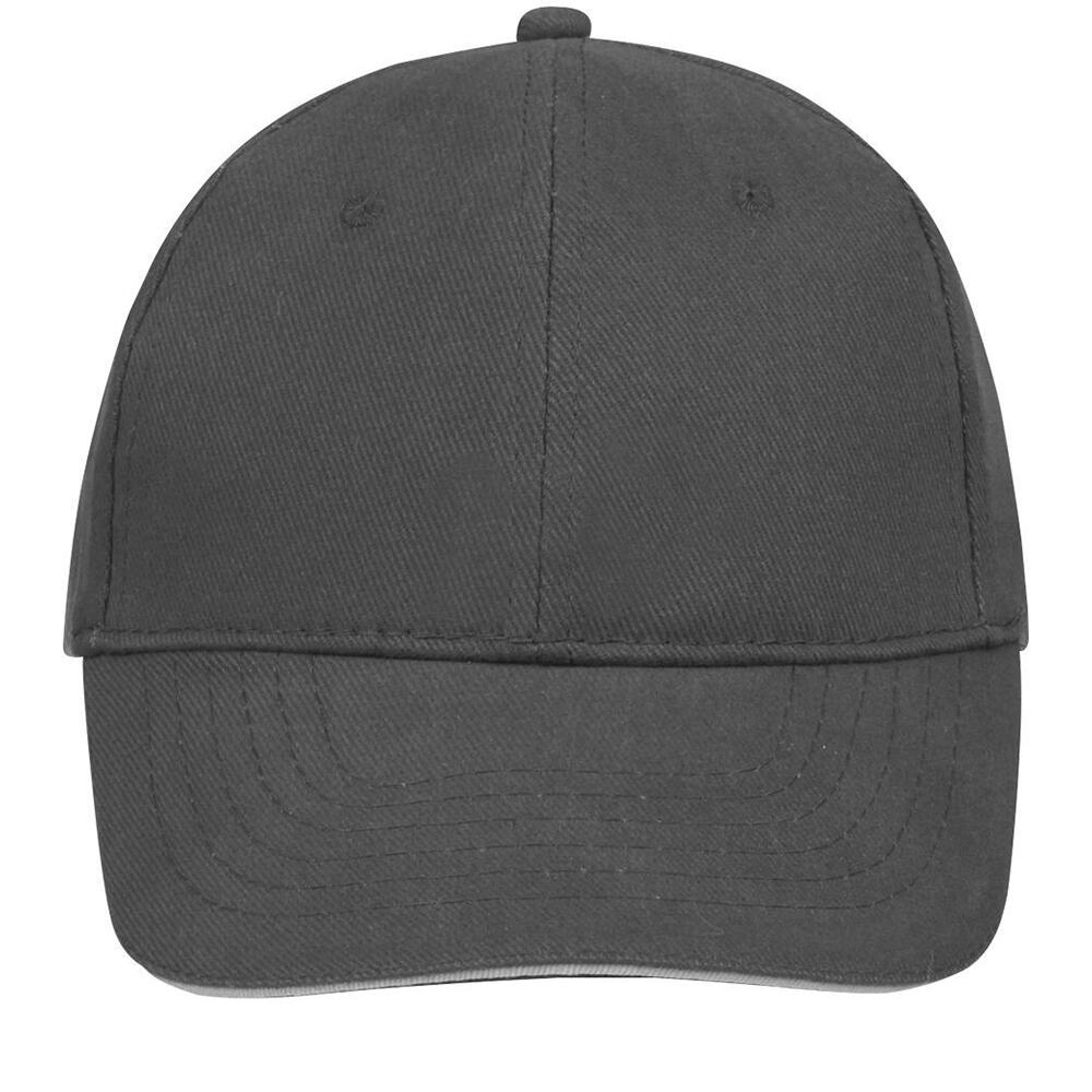 Unisex Buffalo 6 Panel Baseball Cap (Dark Grey/Light Grey) 4/5
