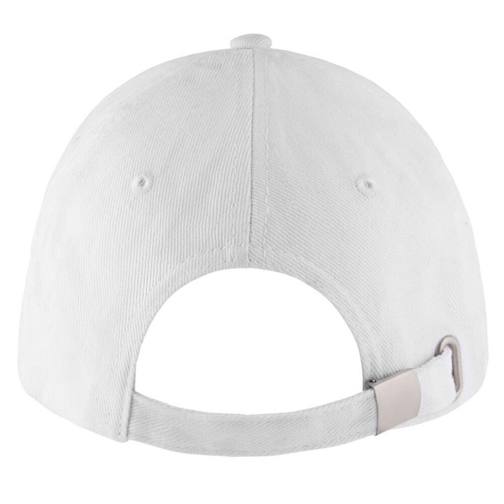 Unisex Buffalo 6 Panel Baseball Cap (White/Navy) 3/4