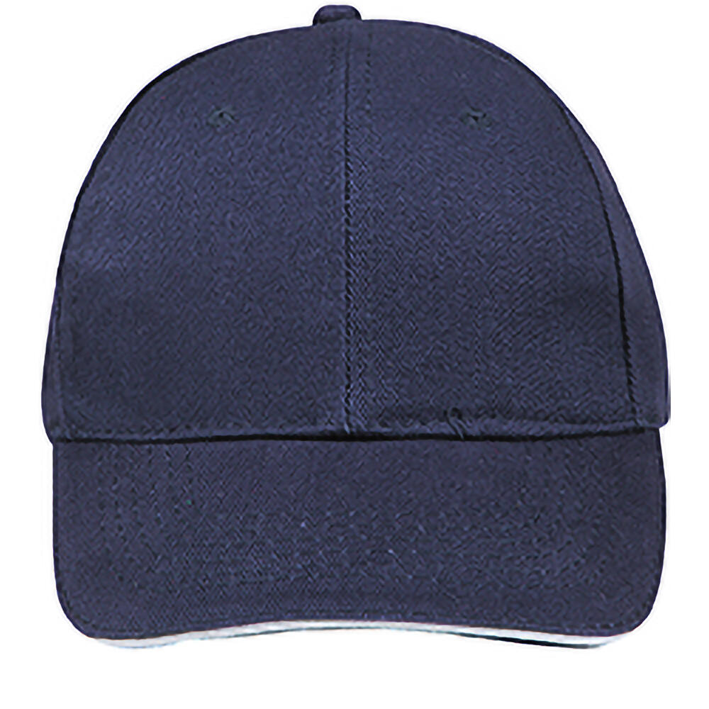 Unisex Buffalo 6 Panel Baseball Cap (French Navy/White) 4/5