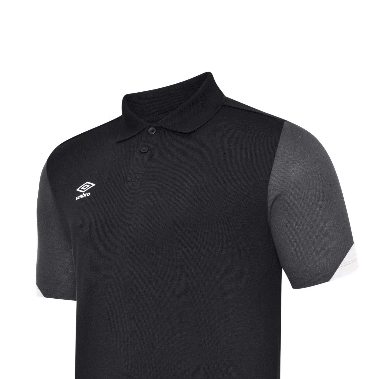 Childrens/Kids Total Training Polo Shirt (Black/White/Carbon) 2/2