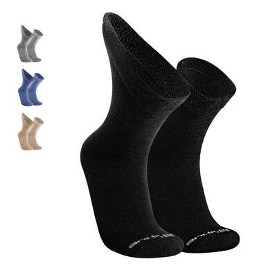 Diabetiker Alpaka Socken: ZERO Komfortbund Diabetikerstrümpfe Weiter Bund Unisex