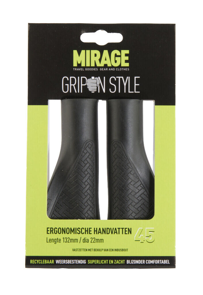 Puños Mirage ergonómicos 132 mm con anilla, negros 2/2