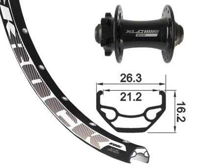 Roue avant 6 vis XLC TA-15 Rodi V.8.5 S/Oe.N