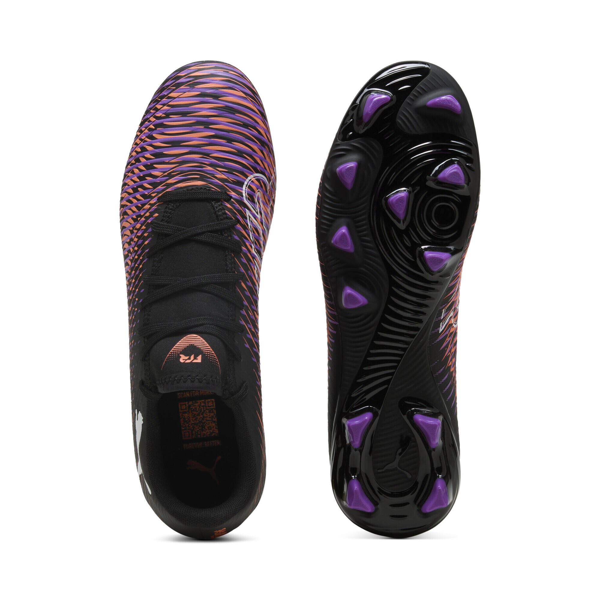 FUTURE 8 PLAY FG/AG voetbalschoenen PUMA Black White Glowing Red 6/7