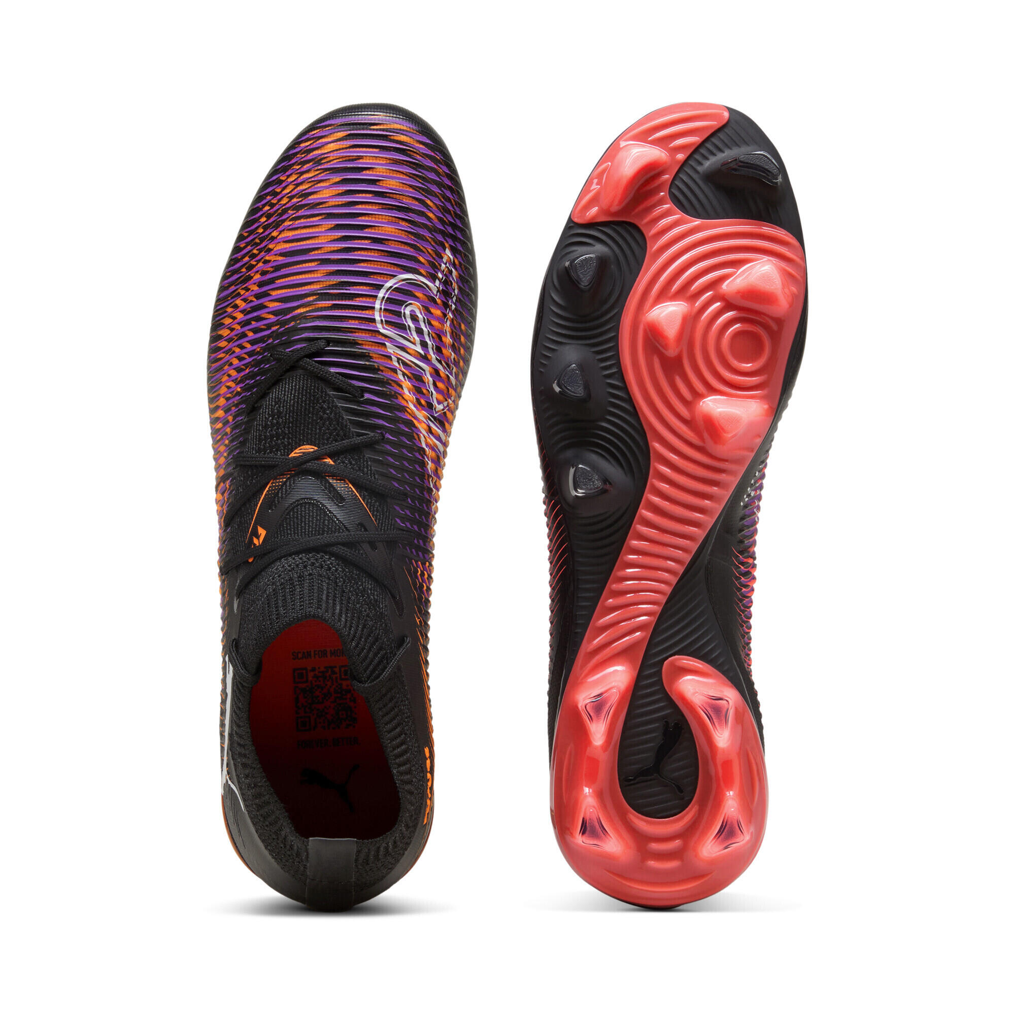 FUTURE 8 MATCH FG/AG voetbalschoenen PUMA Black White Glowing Red 6/7