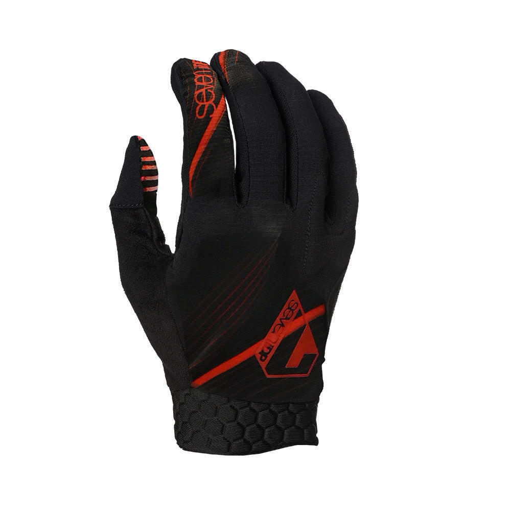 7IDP Project MTB Gloves - Black/Red Felt