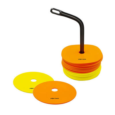 Bodenmarkierungs-Set Floormarker Leichtathletik Unisex Gelb. Orange