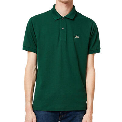 Lacoste model l1212 short sleeved ribbed collar s kleur groen