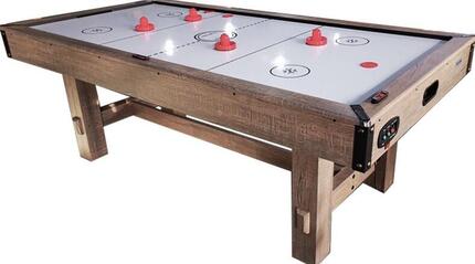 NORTH Dining Timber Table De Air Hockey Met Tennis De Table Wood/Blanc 7FT