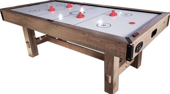 NORTH Dining Timber Table De Air Hockey Met Tennis De Table Wood/Blanc 7FT