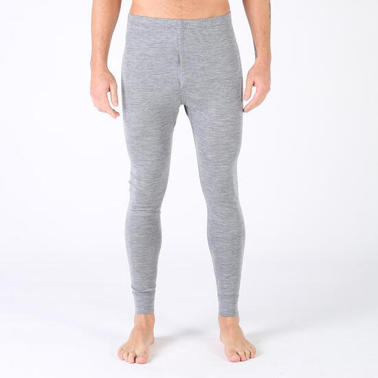 Atlas - Męskie Leginsy z 100% Wełny Merino (195 g/m²) S, Szary