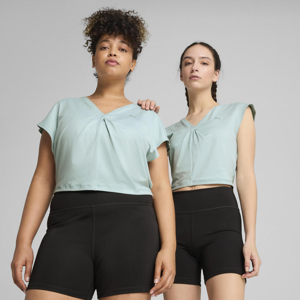 Damska koszulka z węzłem MOVE CLOUDPSUN PUMA Modern Mint Green