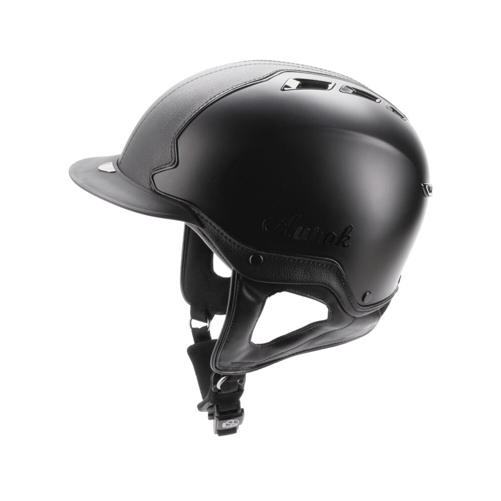 Aurak - Casque D'Équitation Gibson - Petite Visière - Sans Cristal - Bombe D'Équitation - Noir - 58-60 Cm - Decathlon