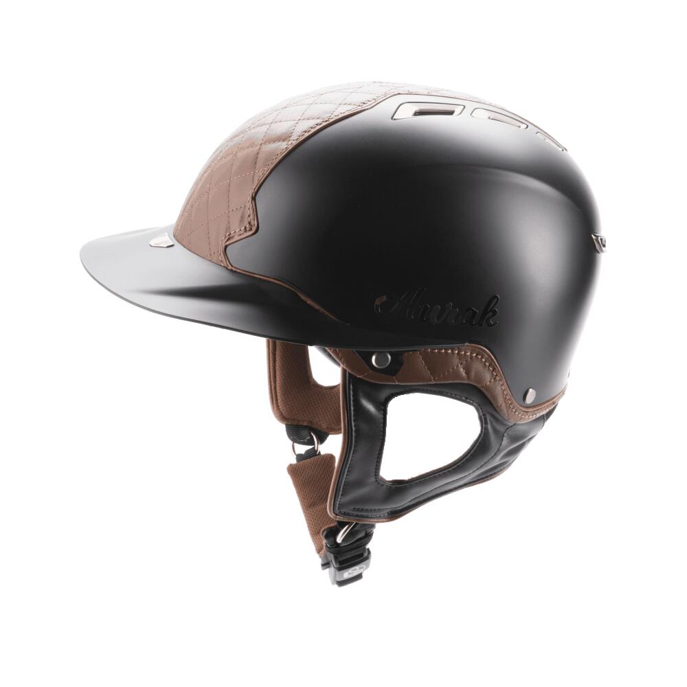 Aurak - Casque D'Équitation Chevel - Grande Visière - Sans Cristal - Bombe D'Équitation - Marron|noir - 58-60 Cm - Decathlon