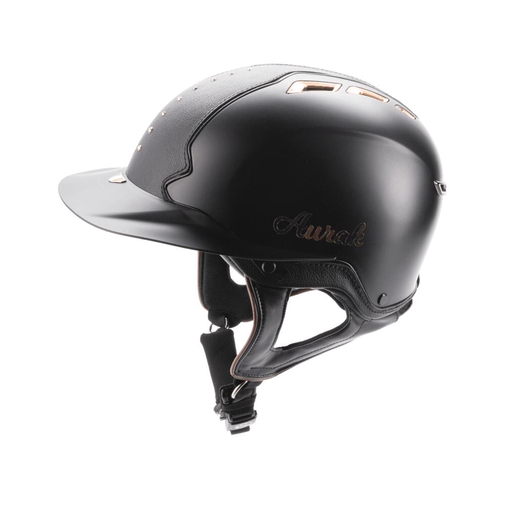 AURAK Casco da equitazione Polaris - Visiera grande - Con cristallo