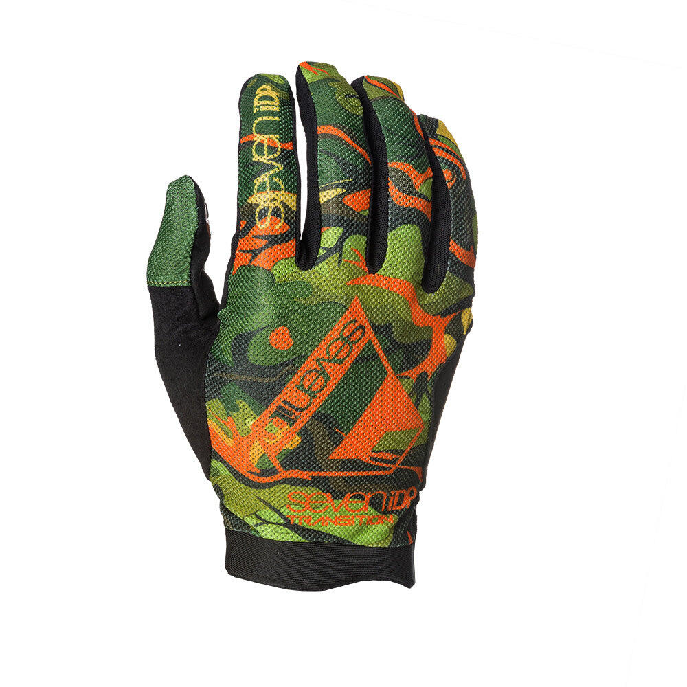7IDP Transition MTB Gloves - Orange Camo