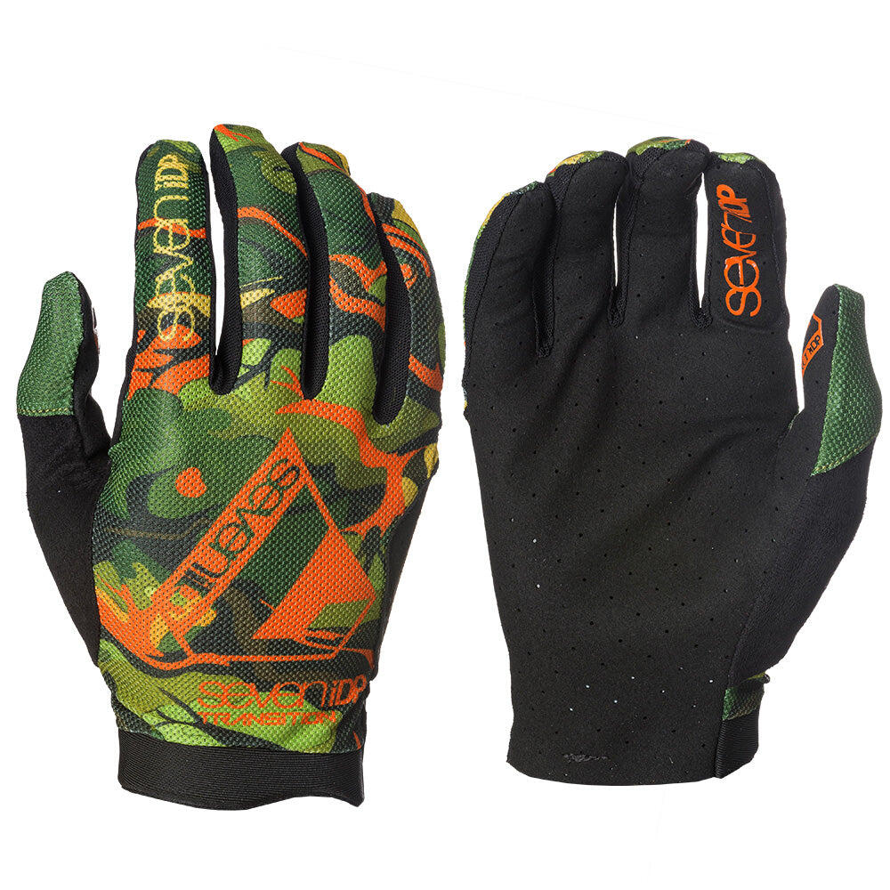 Transition MTB Gloves - Orange Camo 3/4