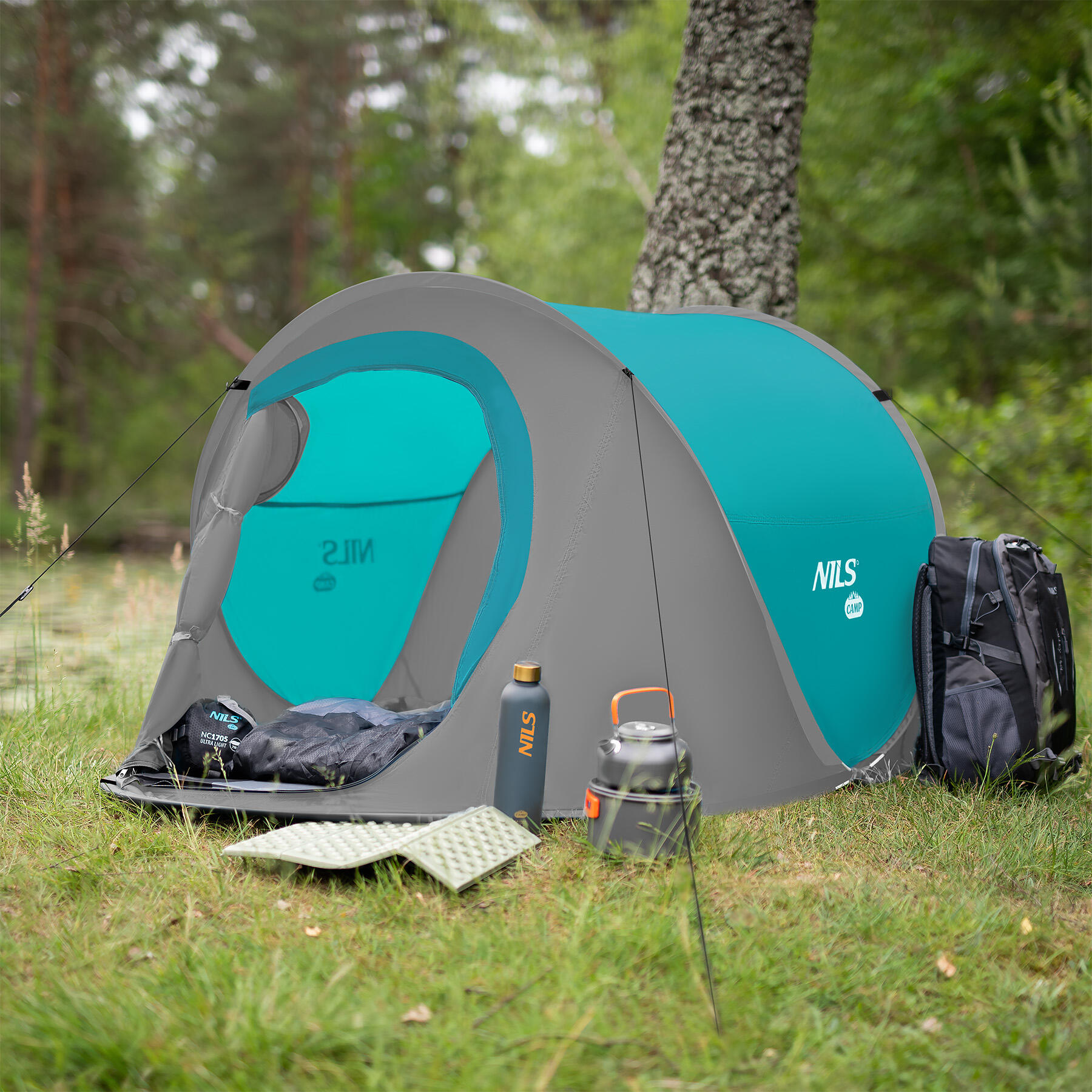 Namiot kempingowy samorozkładający 2- osobowy Nils Camp NC3743 7/7