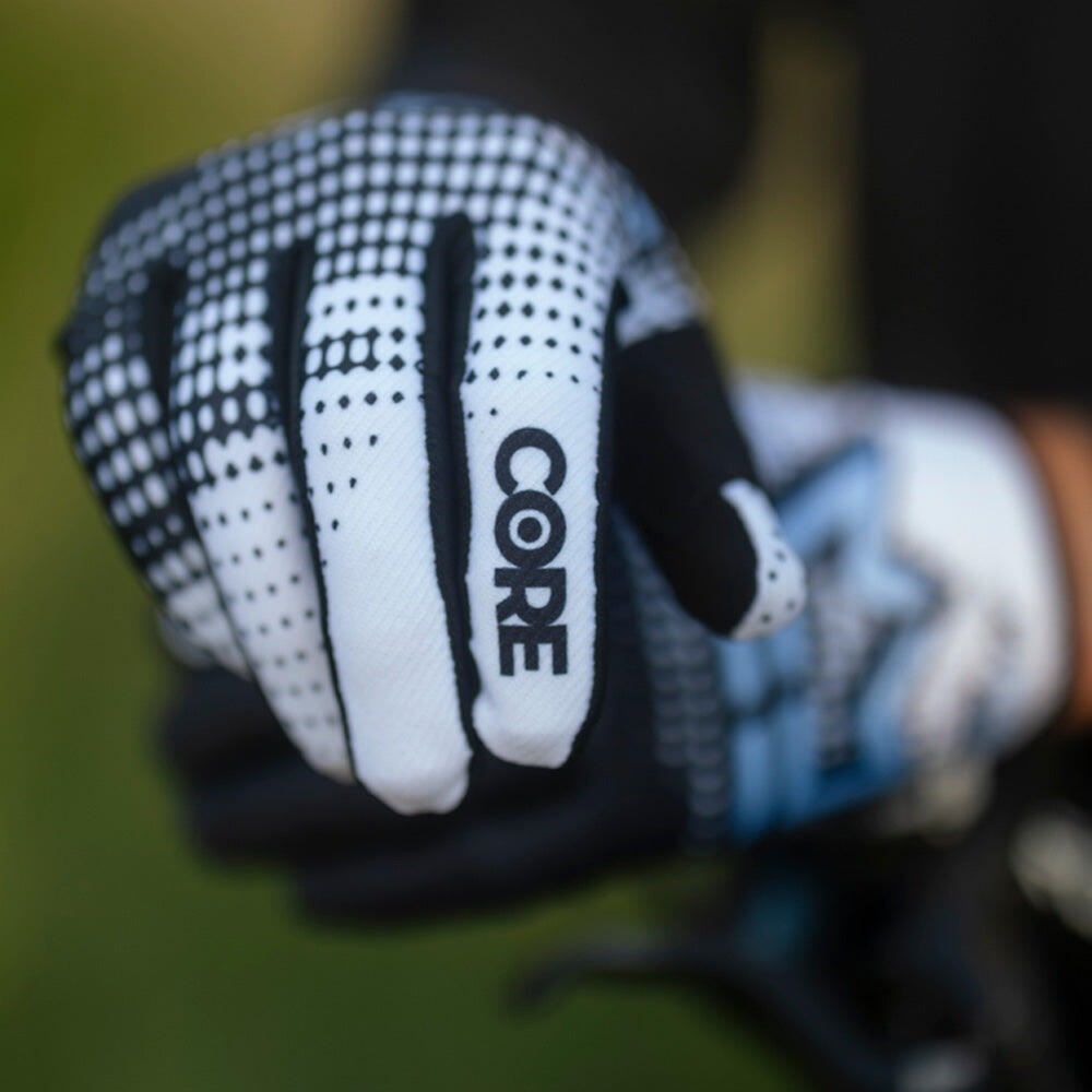 Core MTB Gloves – Dot-Fade Black/White | Decathlon
