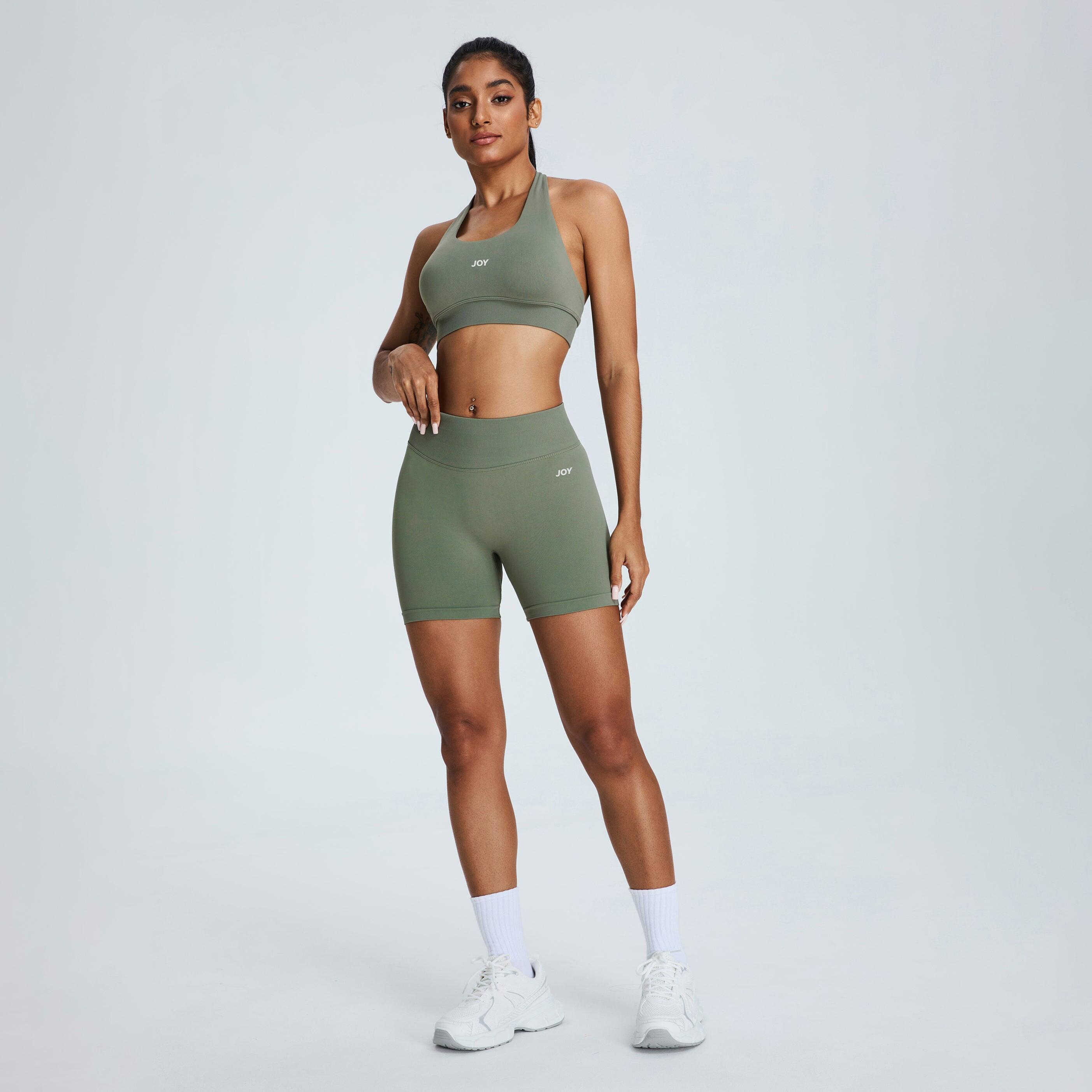 Brassière Low Sculpt Scrunch - Gris Vert 4/4