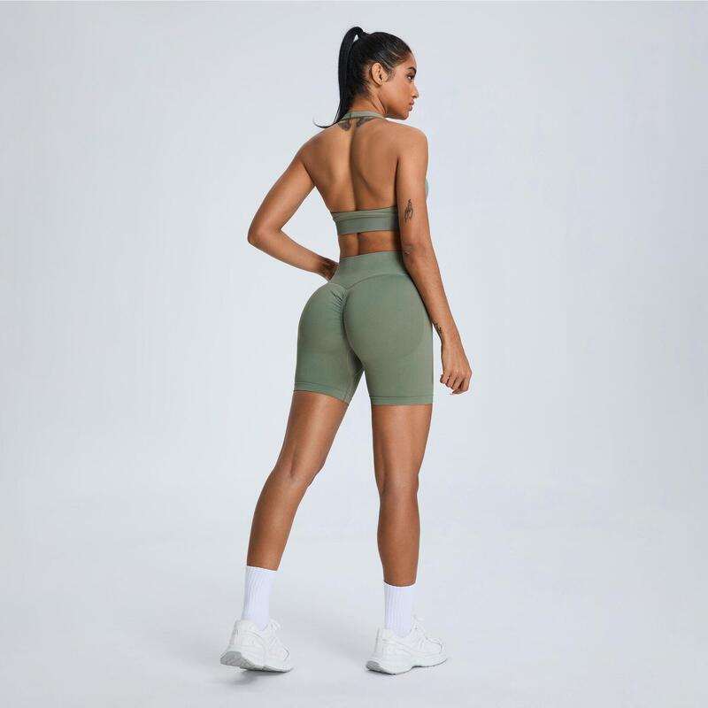 Short Low Sculpt Scrunch - Gris Vert