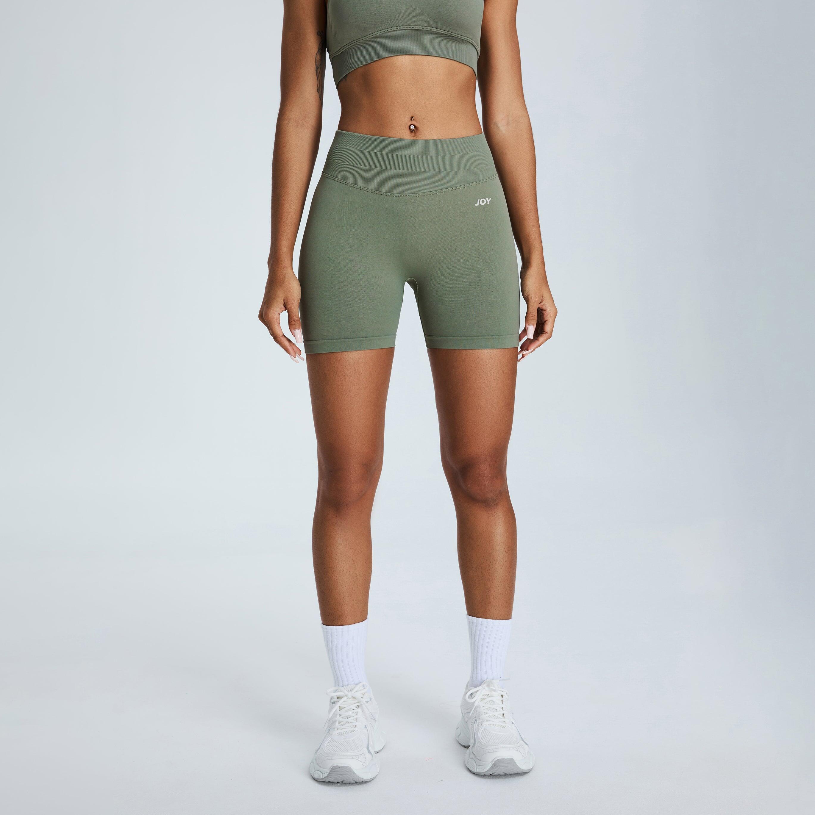JOY STUDIO Short Dames Low Sculpt Scrunch - Grijsgroen