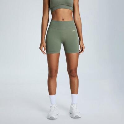 Short dames low sculpt scrunch - grijsgroen