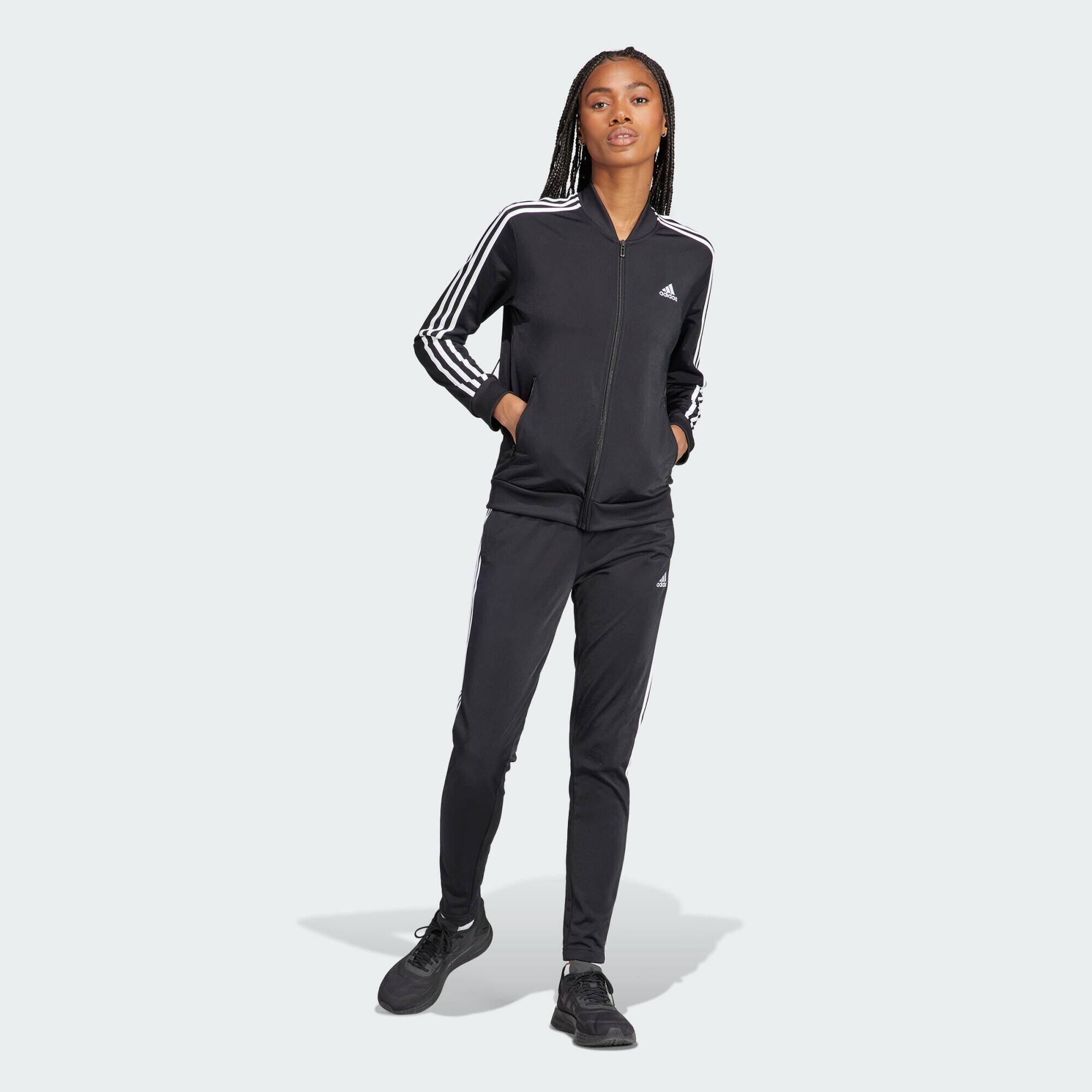 Adidas W 3S TR TS Women Training Track Suit Black -  3