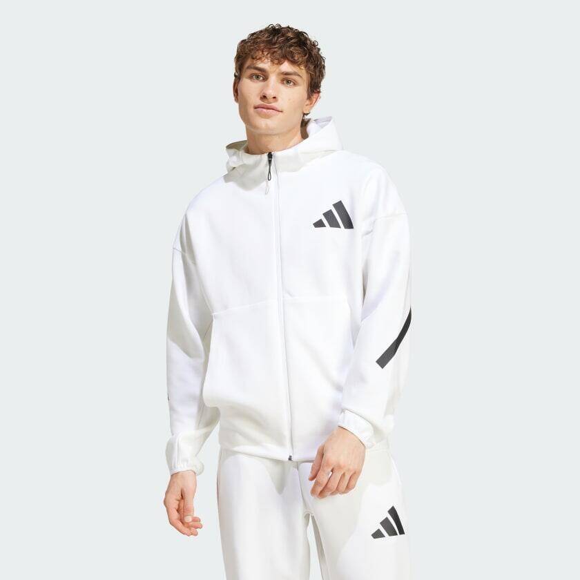 Adidas M Z.N.E. FZ Men Sports Track Top WHITE -  3
