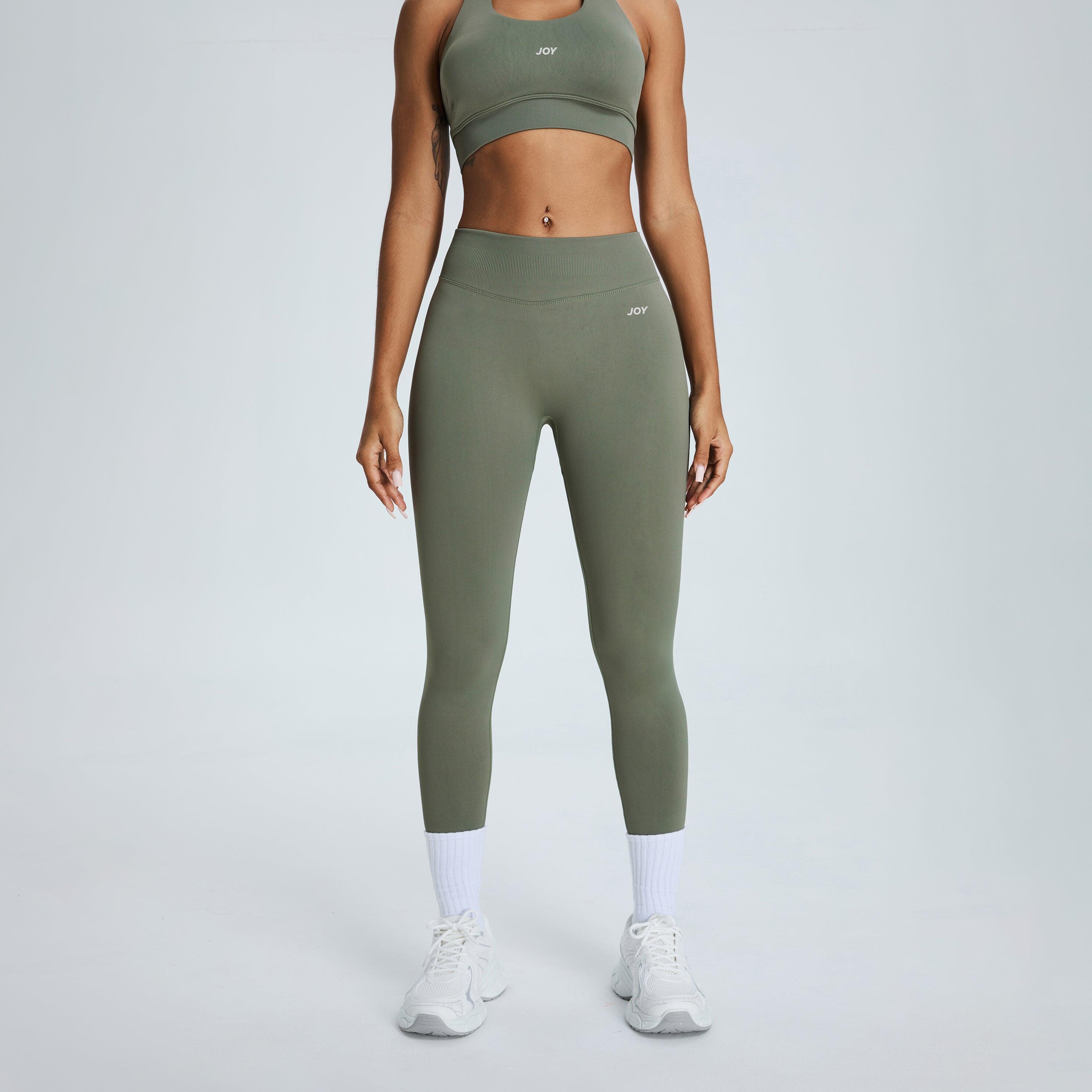 Joy Studio - Legging Low Sculpt Scrunch - Gris Vert - Legging - Vert - 44 L - Decathlon