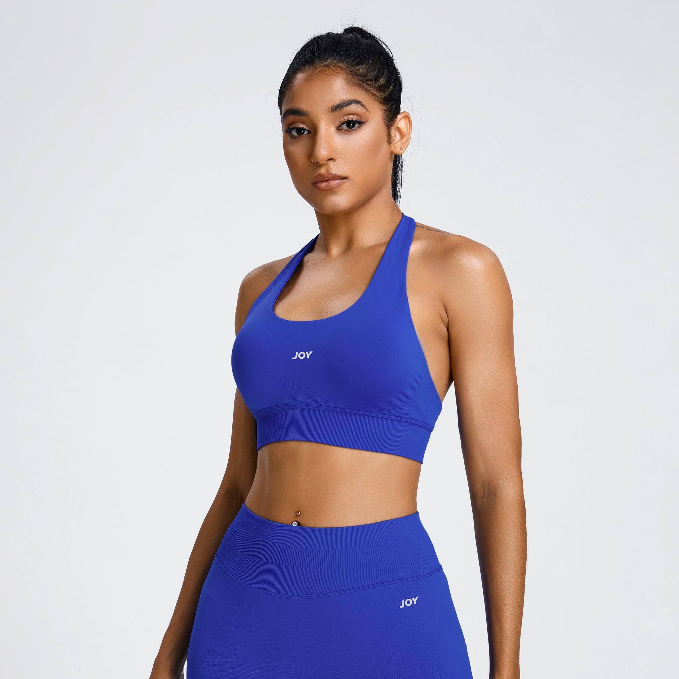 JOY STUDIO Top Donna Fitness Sculpt Scrunch - Blu