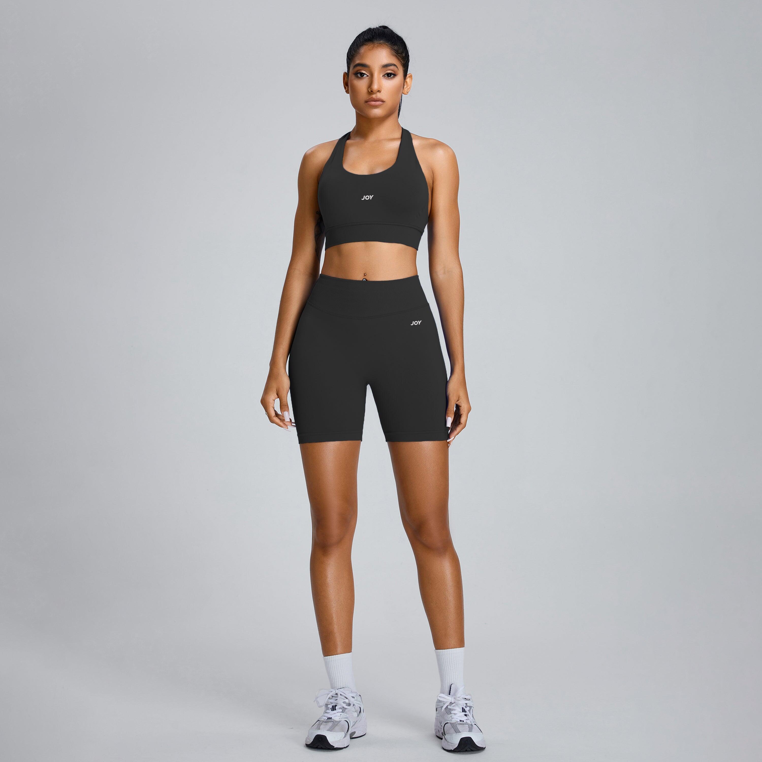 Sportbeha Dames Sculpt Scrunch - Zwart 4/5