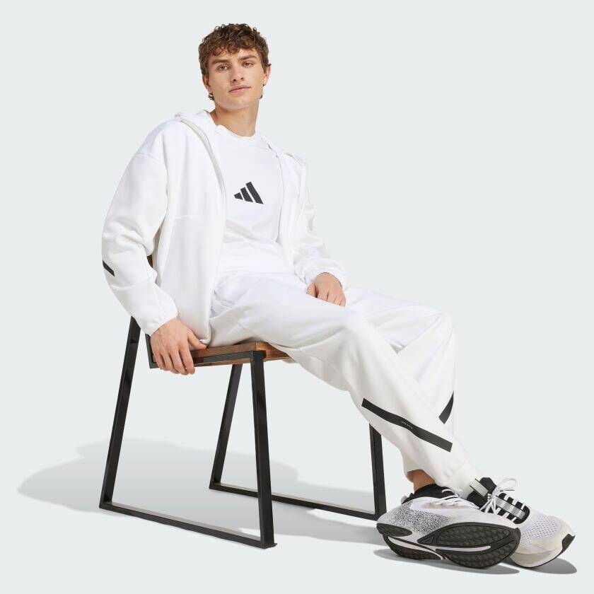 Adidas M Z.N.E. FZ Men Sports Track Top WHITE -  4
